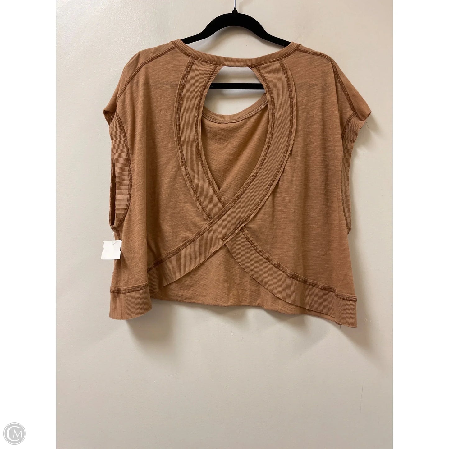 Top Short Sleeve By Free People In Brown, Size: M