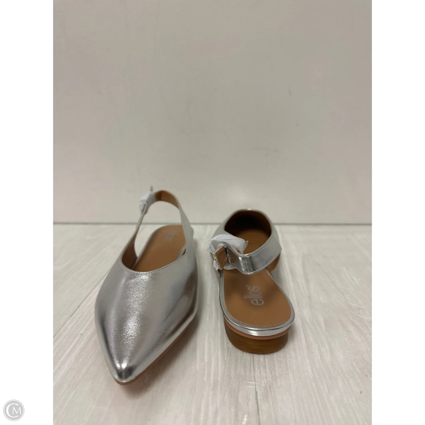 Shoes Flats By Ellos In Silver, Size: 10.5