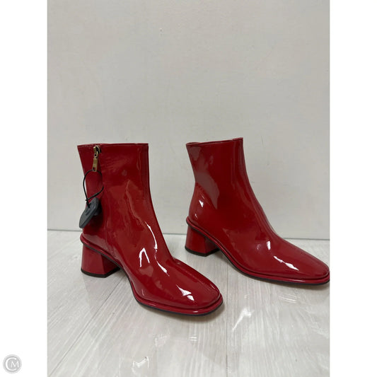 Boots Designer By Coach In Red, Size: 9