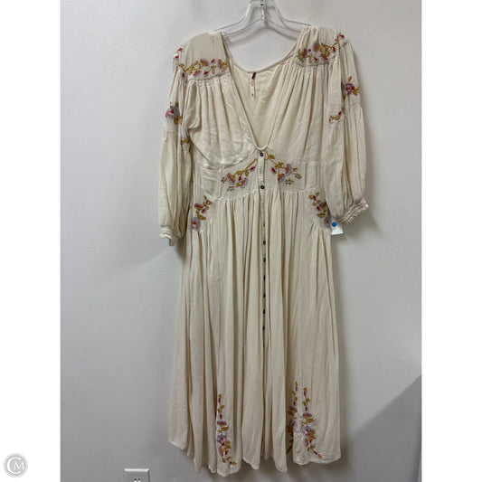 Dress Casual Maxi By Free People In Cream, Size: Xs