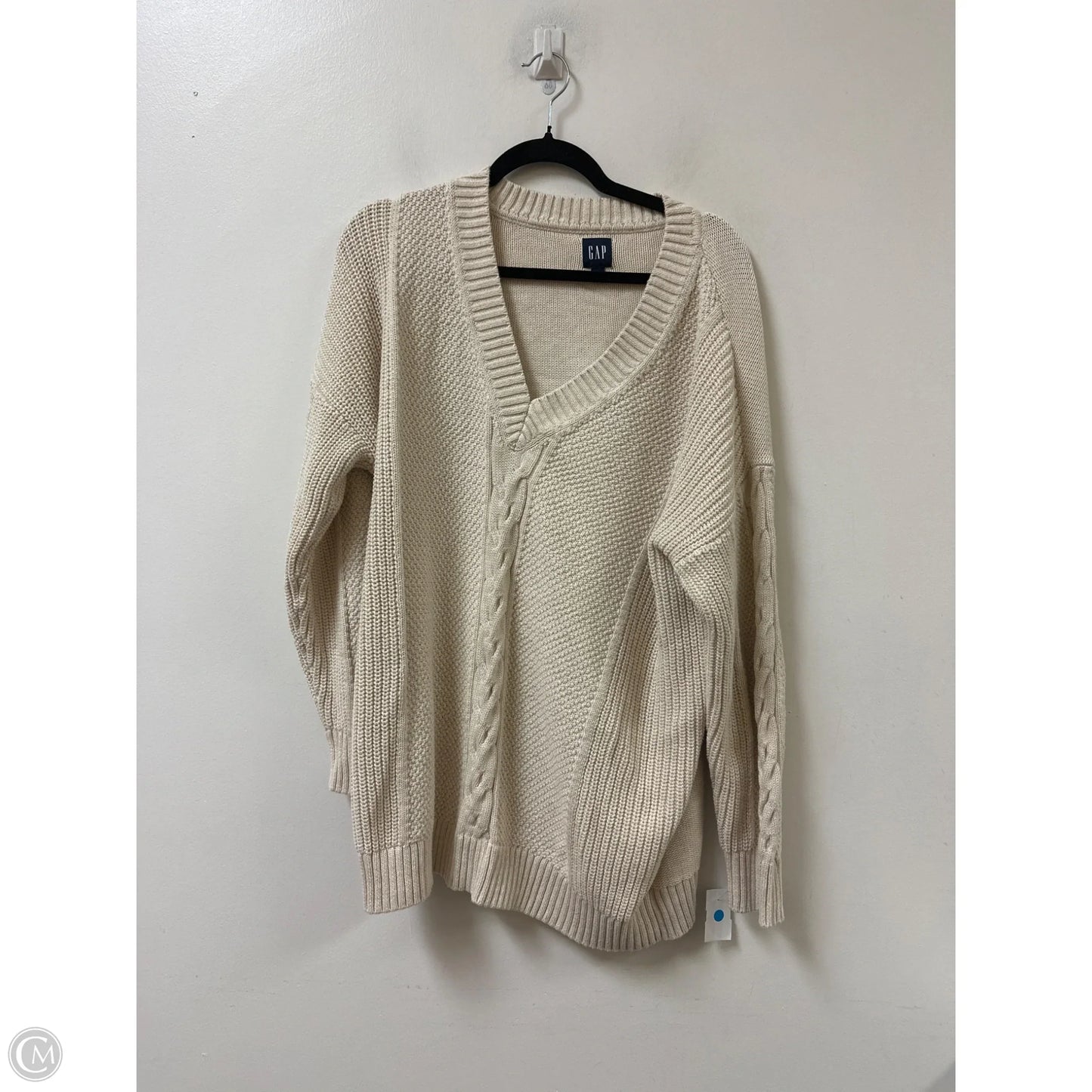 Sweater By Gap In Cream, Size: Xl