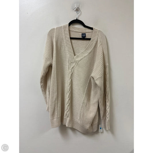 Sweater By Gap In Cream, Size: Xl