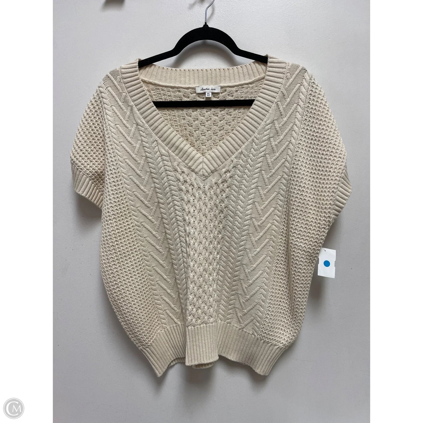 Vest Sweater By Another Love In Cream, Size: Xl