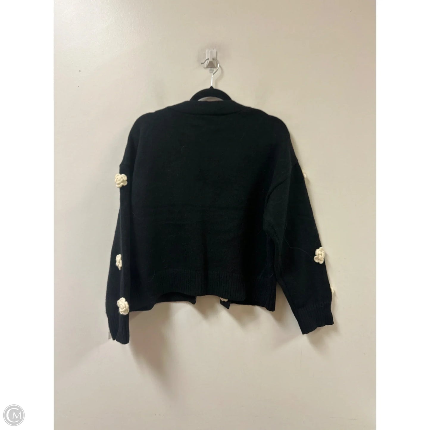 Sweater Cardigan By Clothes Mentor In Black, Size: M