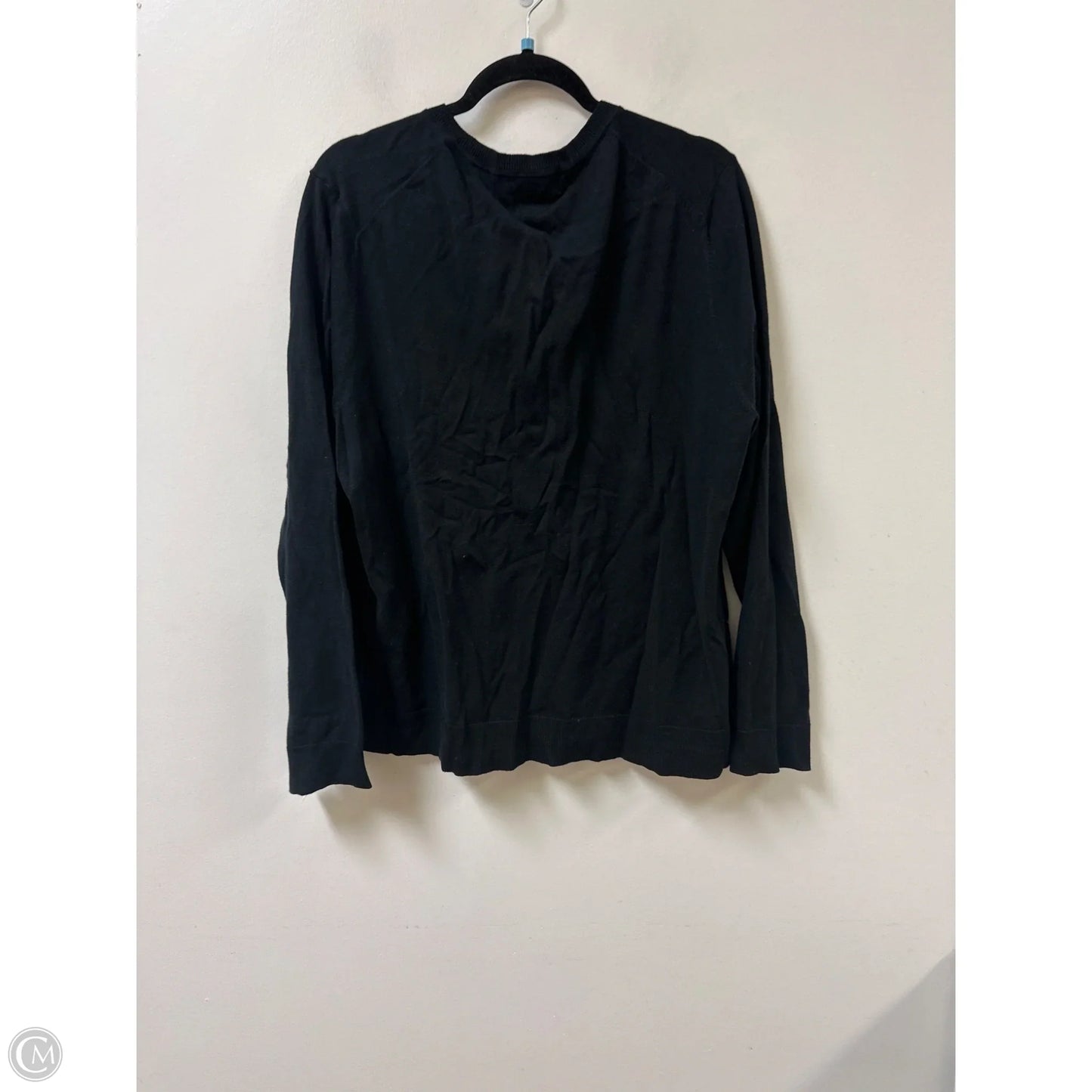 Sweater Cardigan By Karen Scott In Black, Size: 1x