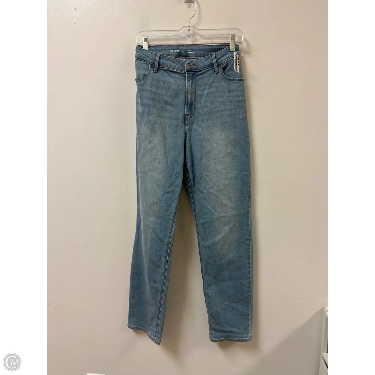 Jeans Straight By Old Navy In Blue Denim, Size: 14