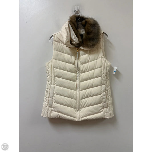 Vest Puffer & Quilted By Talbots In Cream, Size: M