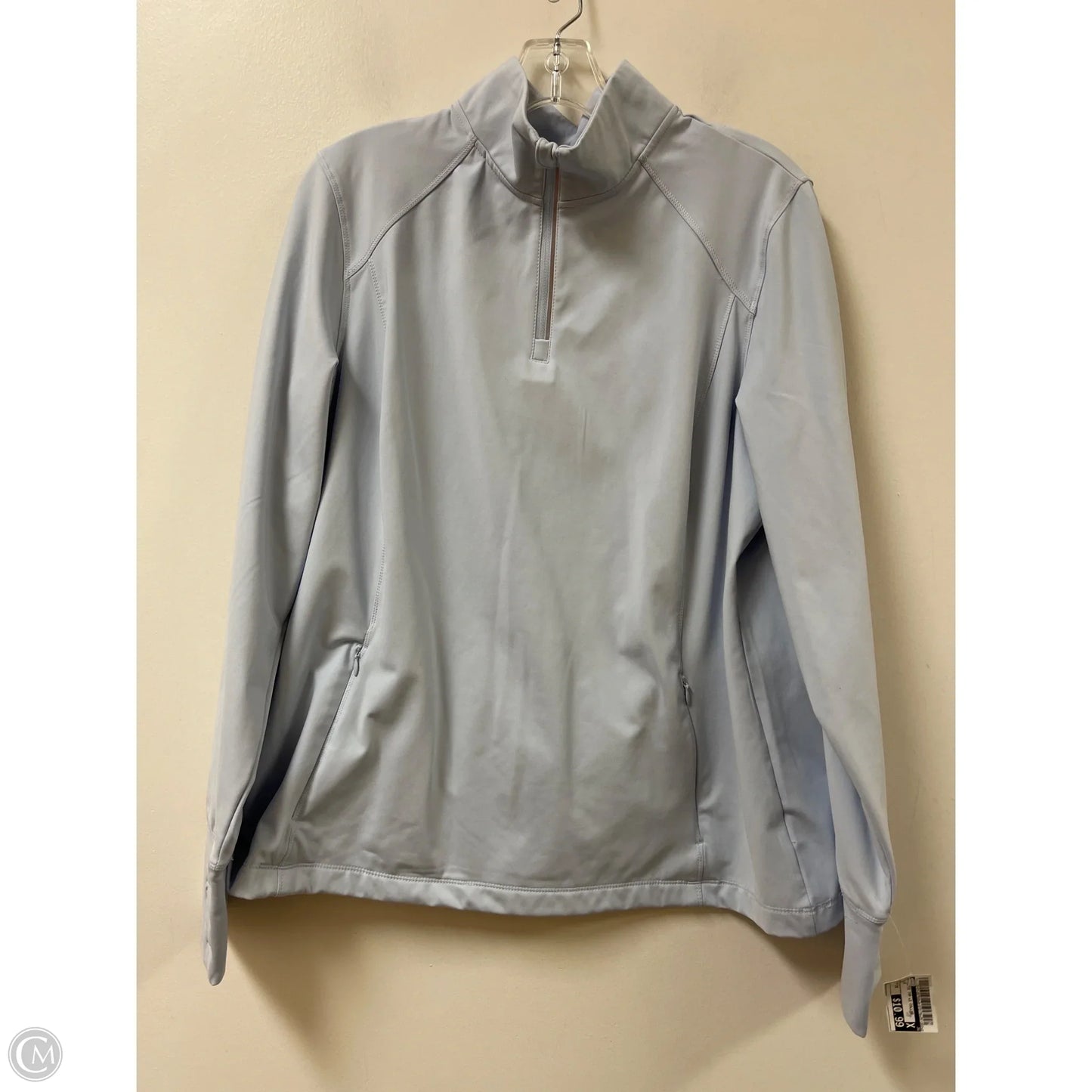 Athletic Top Long Sleeve Collar By Avia In Blue, Size: 2x