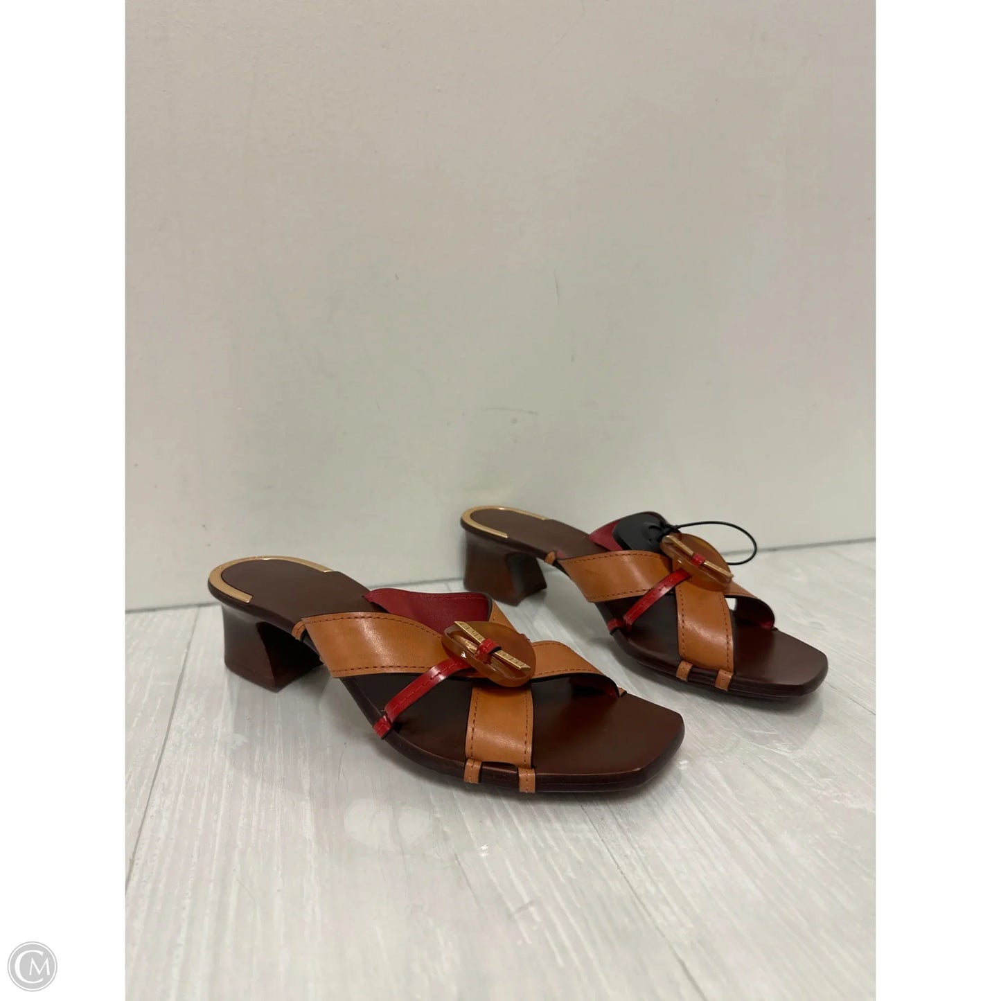 Sandals Designer By Tory Burch In Brown, Size: 10