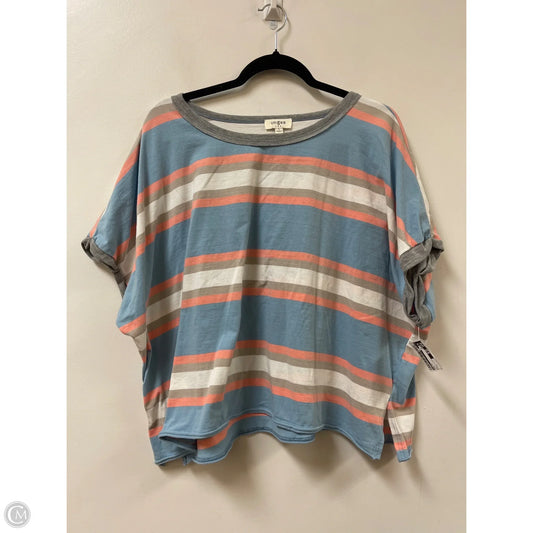 Top Short Sleeve By Umgee In Blue, Size: L