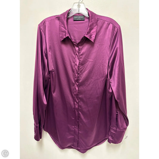 Blouse Long Sleeve By Lane Bryant In Purple, Size: 1x