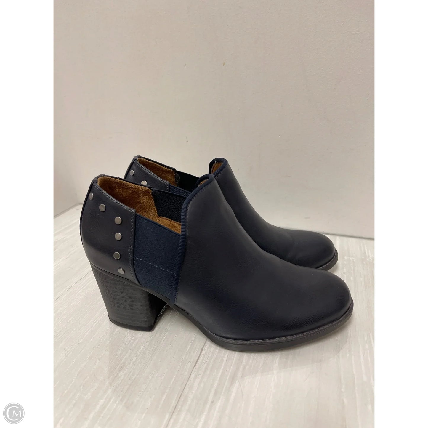 Boots Ankle Heels By Natural Soul In Black, Size: 8