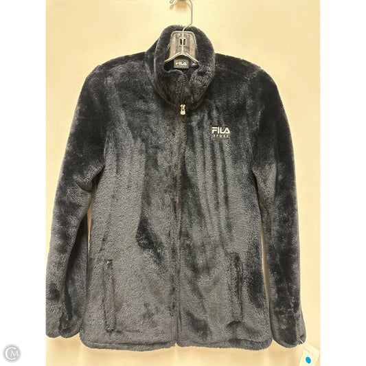 Athletic Jacket By Fila In Navy, Size: S