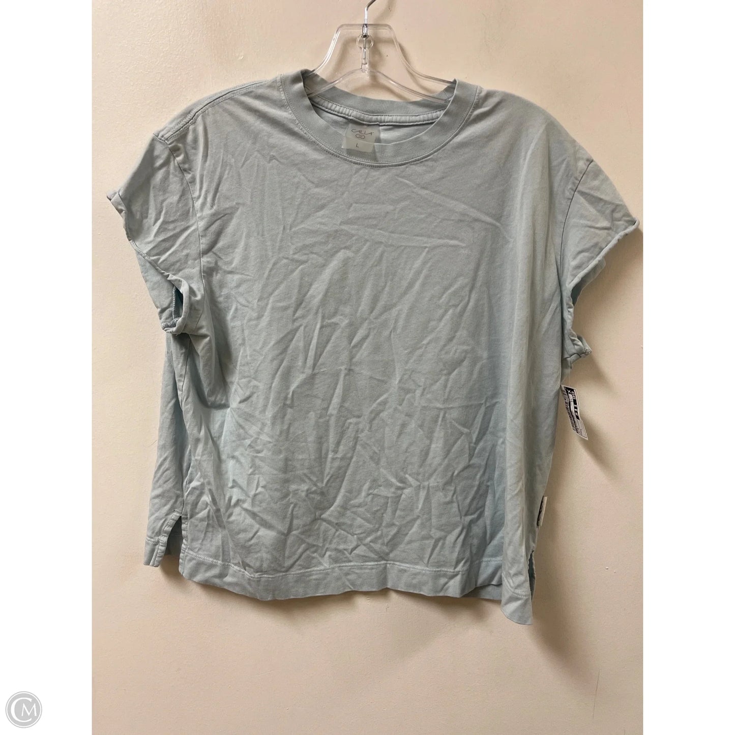Athletic Top Short Sleeve By Calia In Blue, Size: L