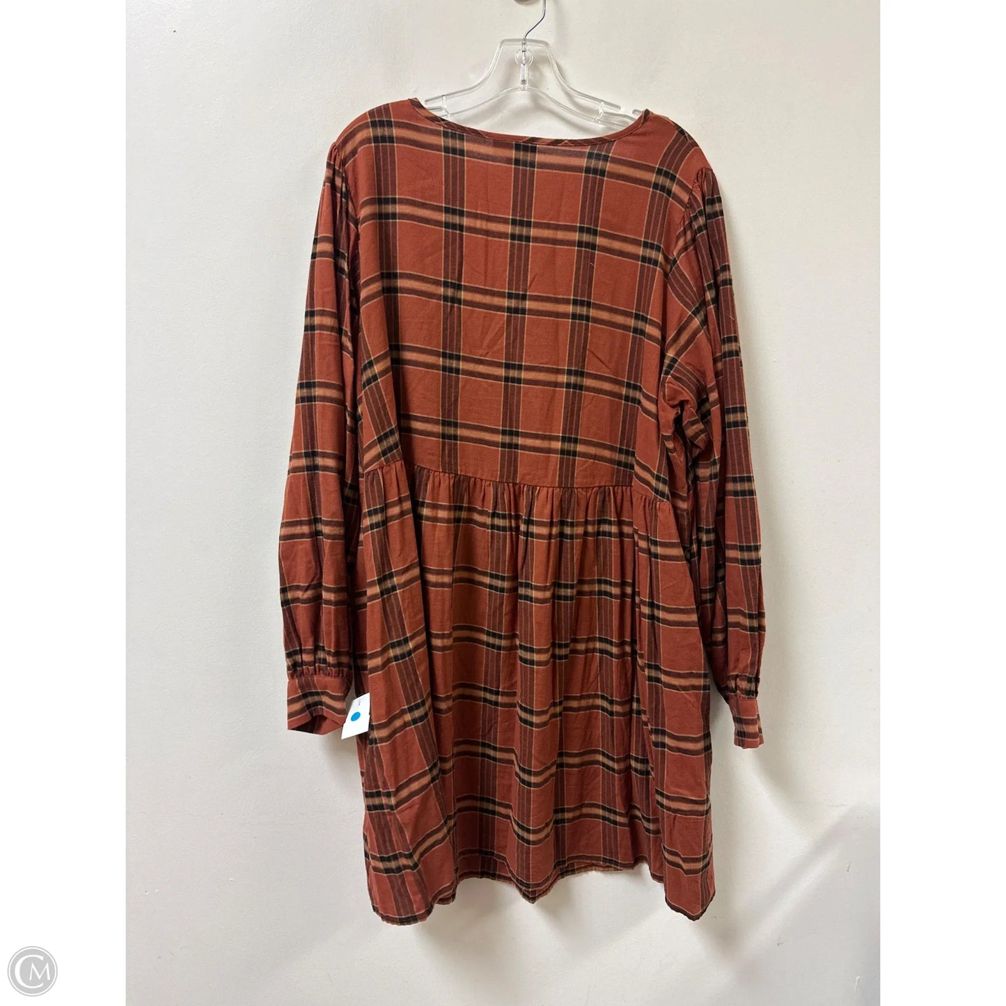 Dress Casual Midi By Knox Rose In Orange, Size: 1x