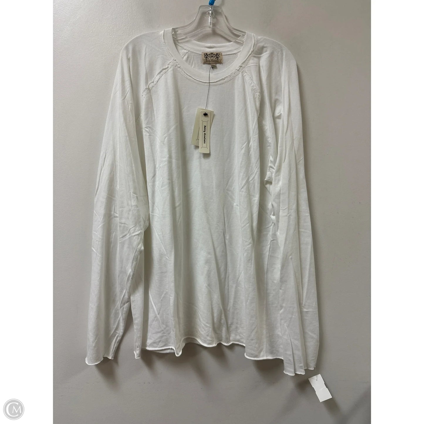 Top Long Sleeve By Juicy Couture In White, Size: 1x