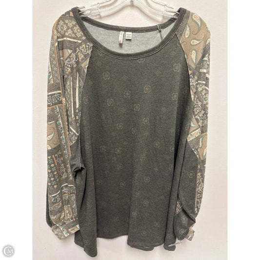 Top Long Sleeve By Cato In Green, Size: 2x