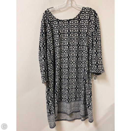 Dress Casual Midi By Tacera In Navy, Size: 3x