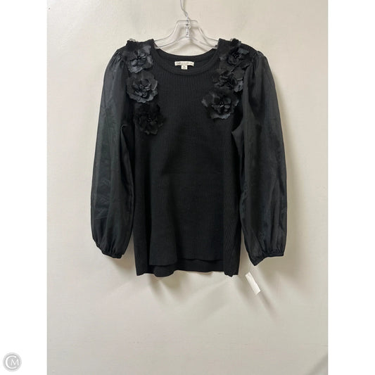 Top Long Sleeve By Cato In Black, Size: Xl