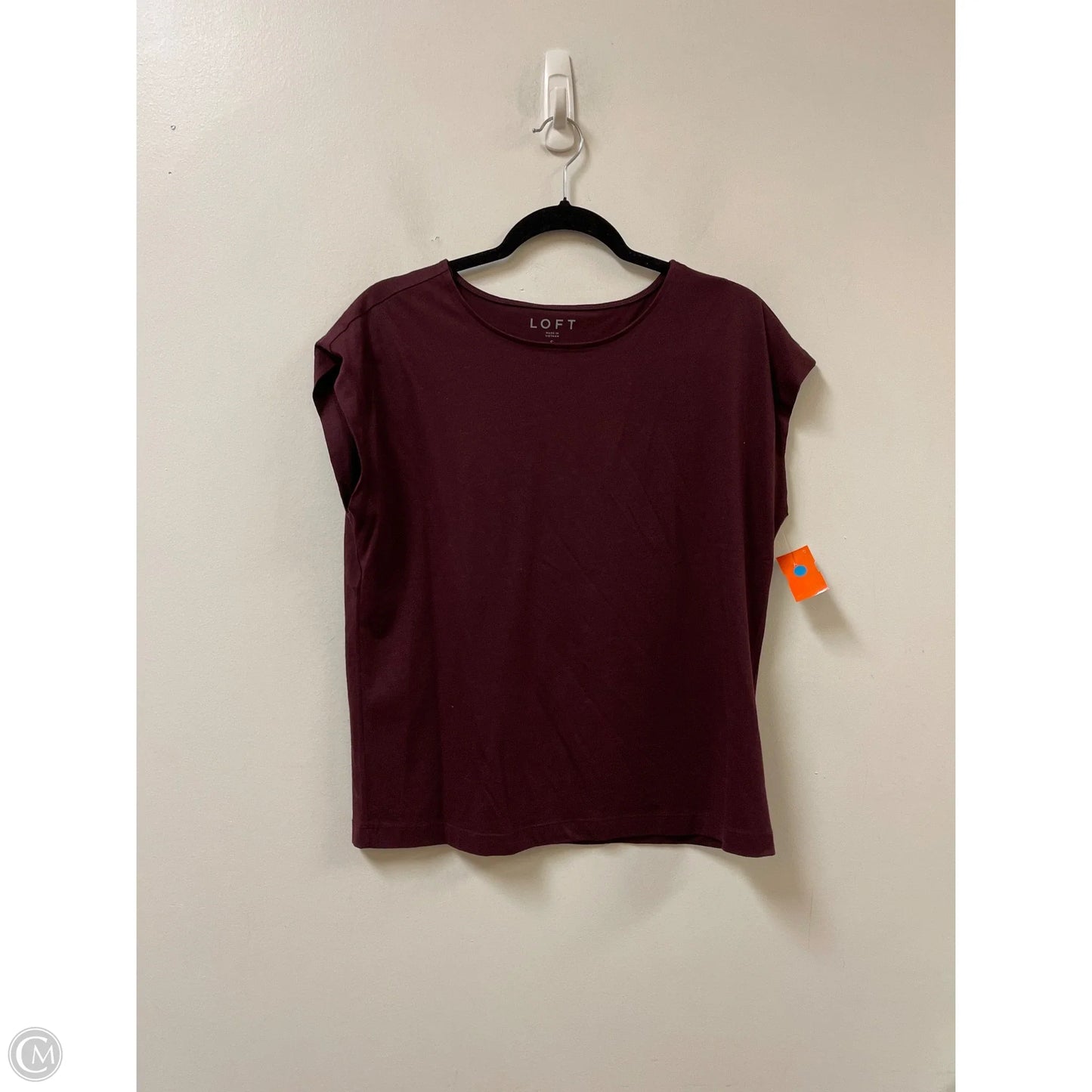 Top Short Sleeve By Loft In Red, Size: S