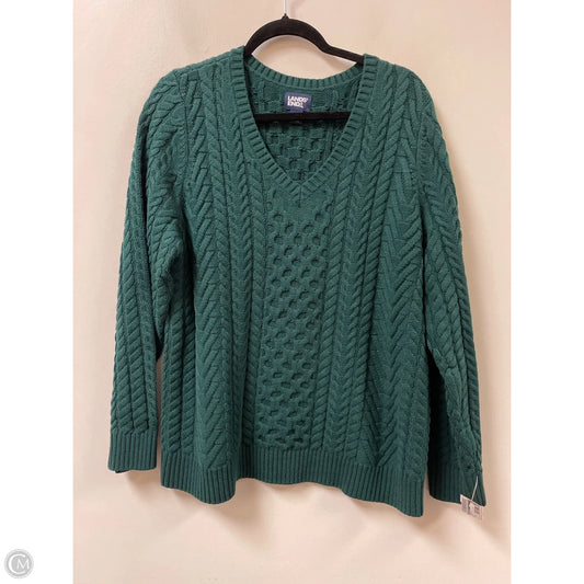 Sweater By Lands End In Green, Size: Xl