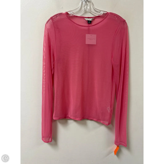 Top Long Sleeve By American Eagle In Pink, Size: L