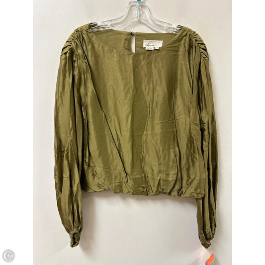 Top Long Sleeve By Anthropologie In Green, Size: S