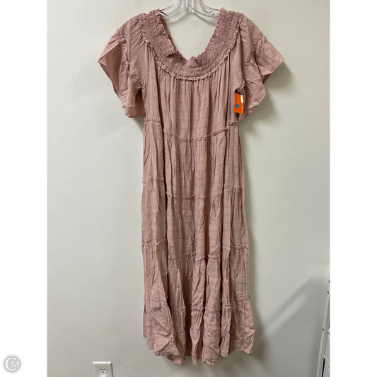 Dress Casual Midi By Entro In Pink, Size: L