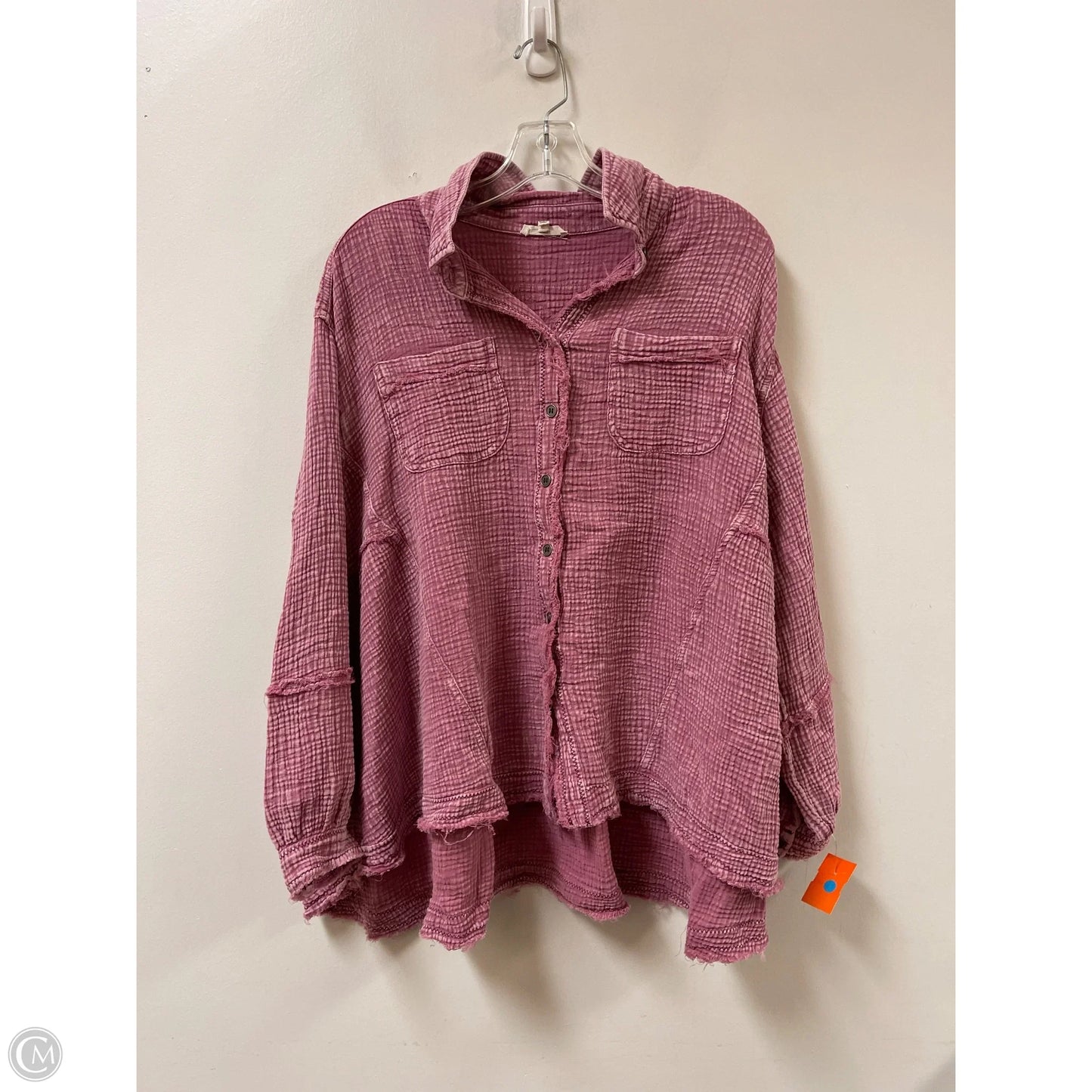 Tunic Long Sleeve By Easel In Pink, Size: S