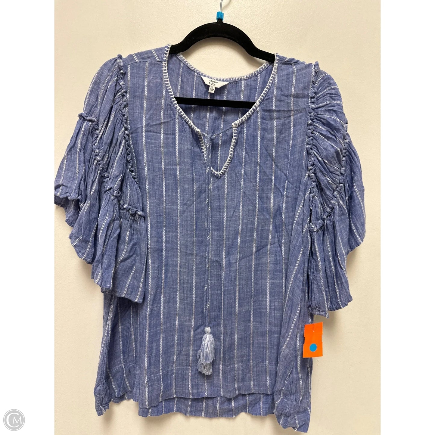 Top Short Sleeve By Crown And Ivy In Blue, Size: M