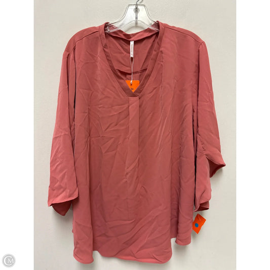 Top Long Sleeve By Clothes Mentor In Pink, Size: 3x