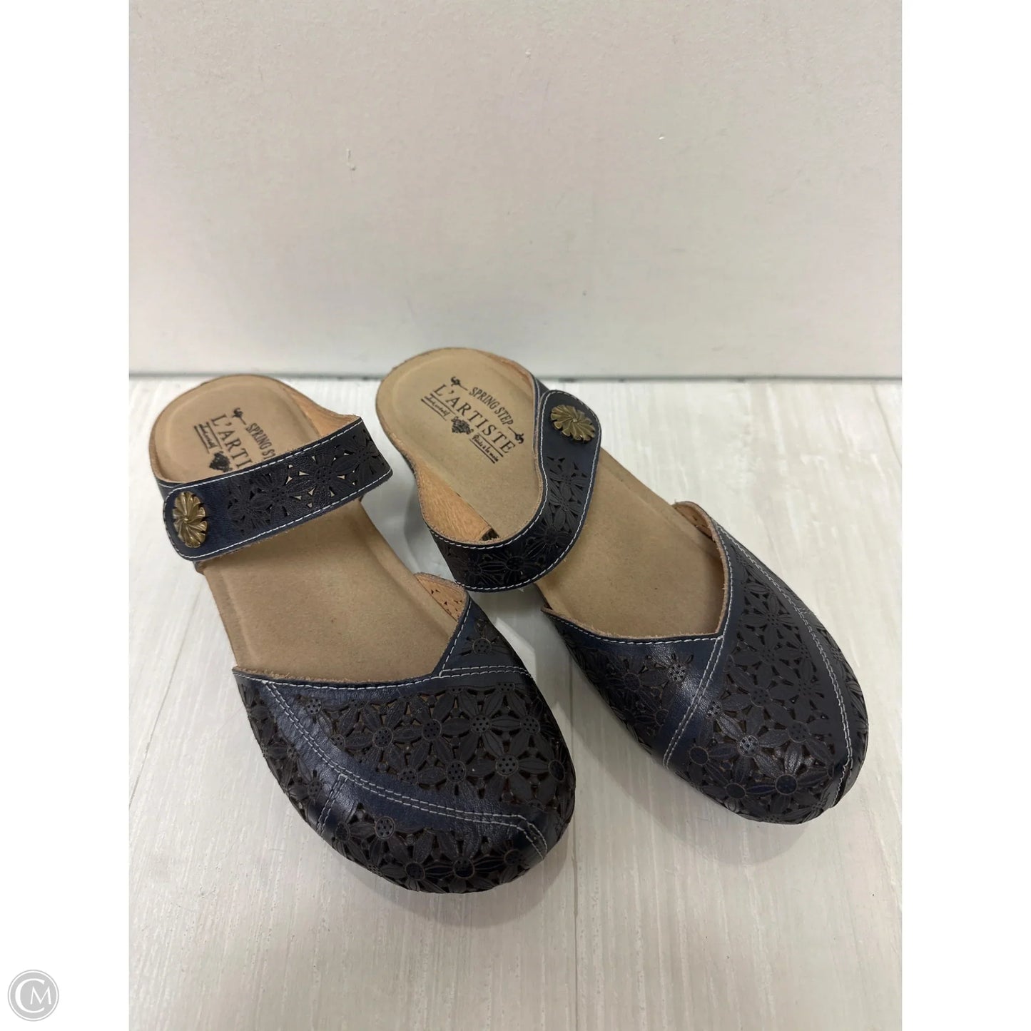 Shoes Heels Block By Spring Step In Navy, Size: 9.5