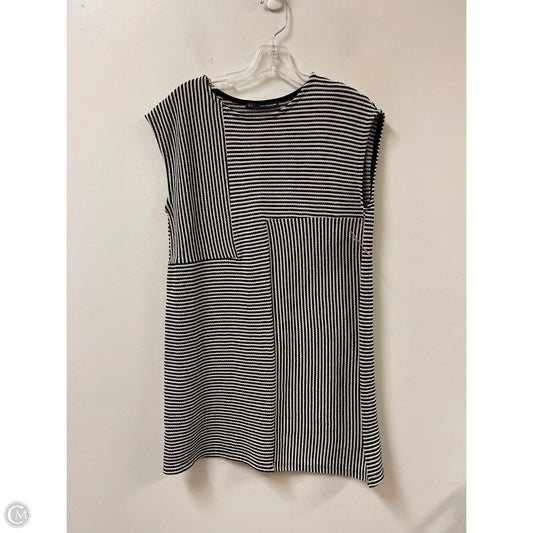 Dress Casual Midi By Zara In Black & Cream, Size: M