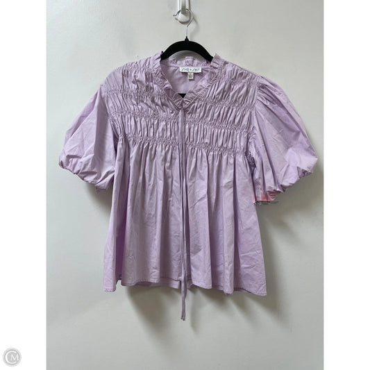 Top Short Sleeve By She + Sky In Purple, Size: S