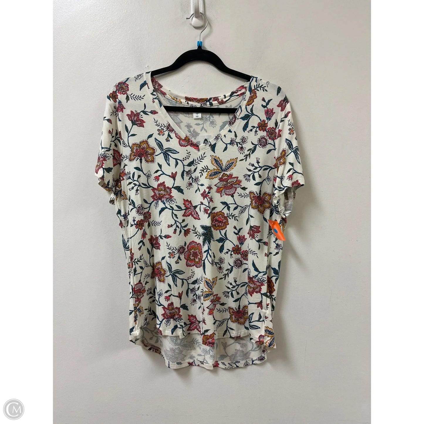 Top Short Sleeve By Old Navy In Floral Print, Size: L
