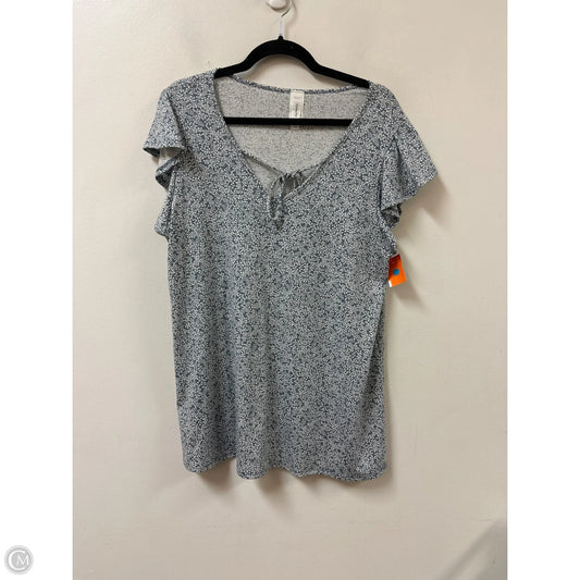 Top Short Sleeve By Honeyme In Blue, Size: L