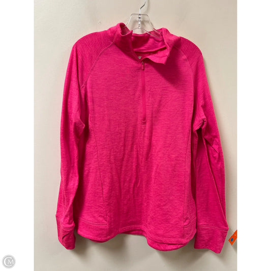 Athletic Sweatshirt Collar By Avia In Pink, Size: 1x