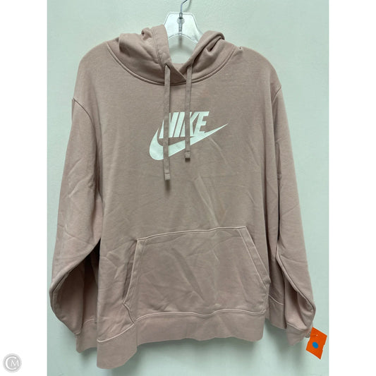 Athletic Sweatshirt Hoodie By Nike Apparel In Pink, Size: 3x