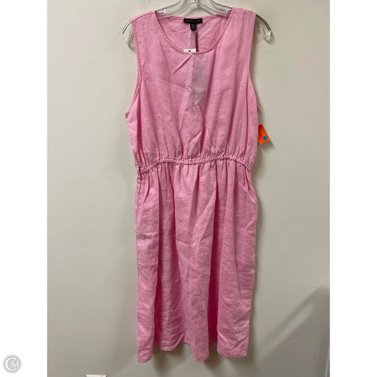 Dress Casual Midi By Saks Fifth Avenue In Pink, Size: Xl