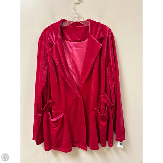 Blazer By Clothes Mentor In Pink, Size: 4x