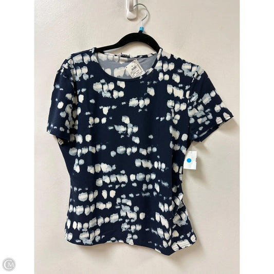 Top Short Sleeve By Calvin Klein In Blue, Size: L