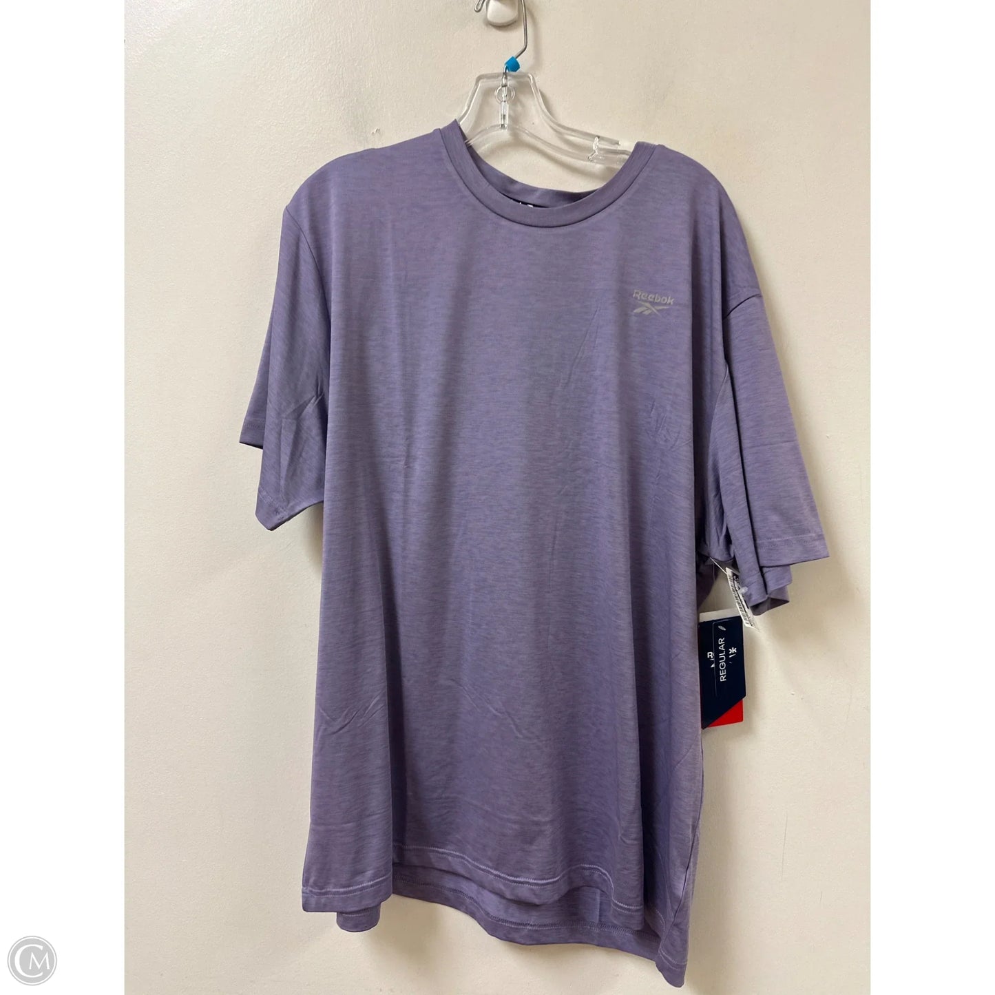 Athletic Top Short Sleeve By Reebok In Purple, Size: Xl