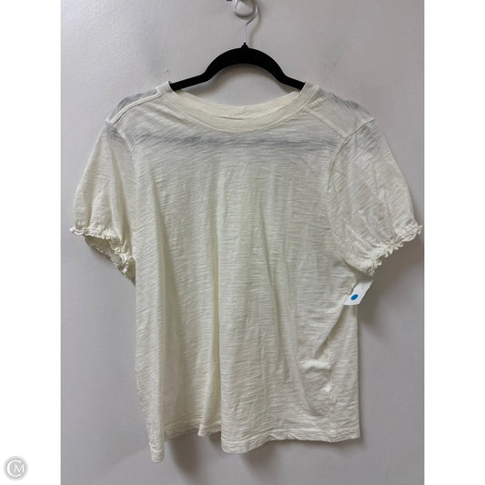 Top Short Sleeve By Pilcro In Cream, Size: M