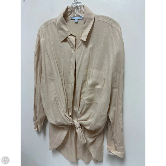 Blouse Long Sleeve By Antonio Melani In Cream, Size: M