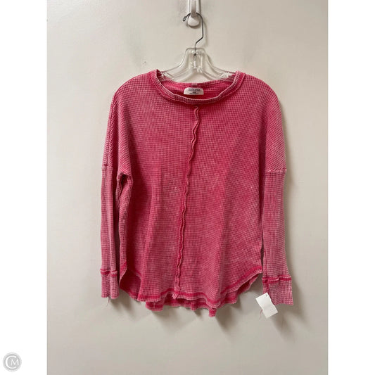 Top Long Sleeve By Zenana Outfitters In Pink, Size: M