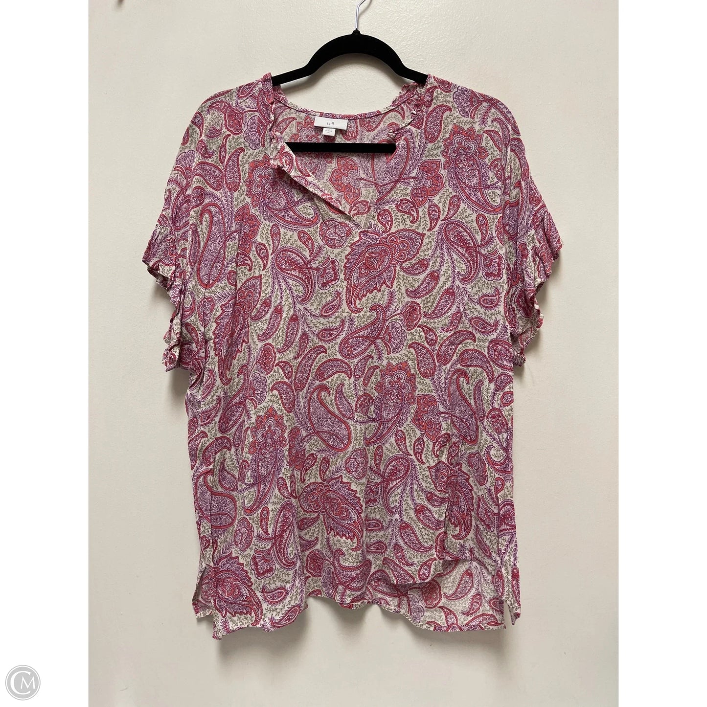 Top Short Sleeve By J. Jill In Purple, Size: Xl