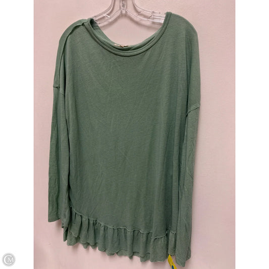 Tunic Long Sleeve By Easel In Green, Size: L