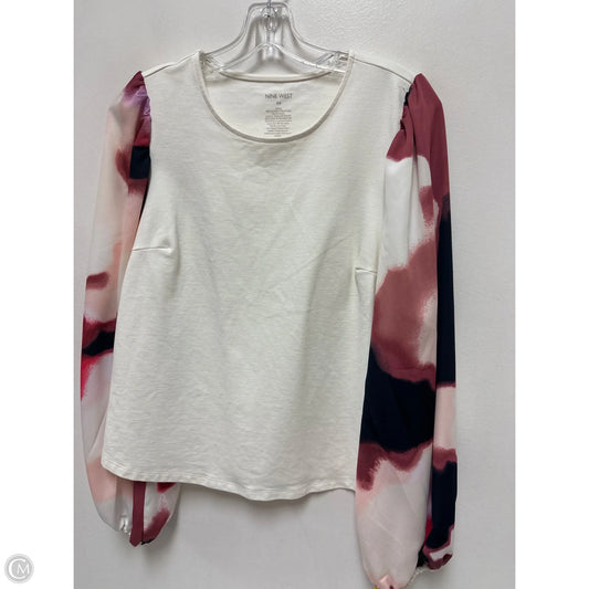 Top Long Sleeve By Nine West In White, Size: M