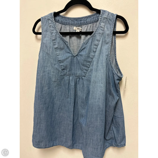 Top Sleeveless By Sonoma In Blue Denim, Size: 1x