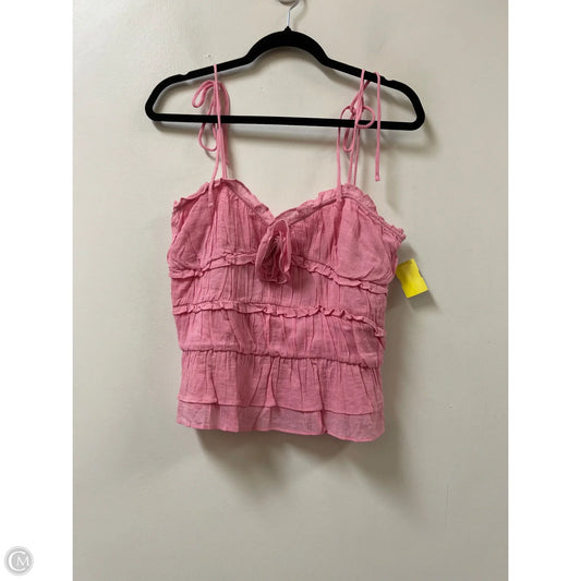 Top Sleeveless By Love Tree In Pink, Size: L